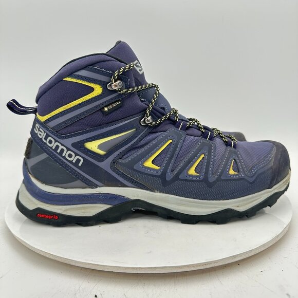 Salomon X Ultra Mid 2 GTX Gore-Tex Women Size 9 398691 Blue Black Hiking Boot - Picture 4 of 11